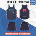 美式篮球服套装定制球衣男女比赛图案数码印儿童成人训练营批发