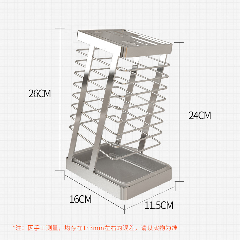 卸売 304 ステンレス鋼の包丁ホルダー包丁ホルダー収納ラック家庭用排水カウンタートップ包丁収納ラック