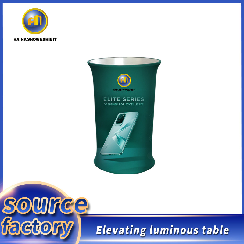 促销台升降发光灯箱广告展示展会快幕秀可移动地推广告牌展示台