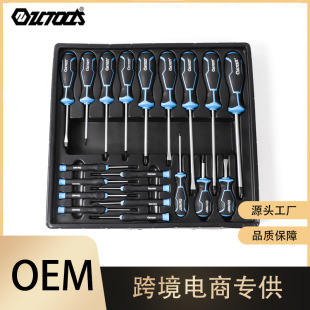 Multifunctional Magnetic Cross-Shaped Square Head Plum Blossom-Shaped 20-Piece Screwdriver Set