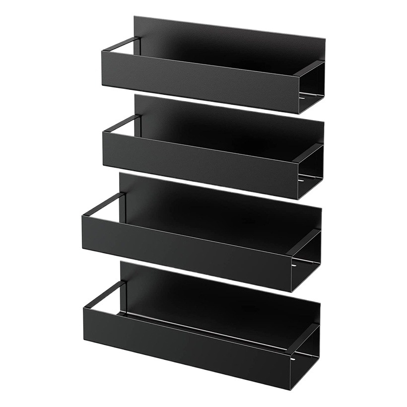 Hierro cocina refrigerador lateral estante de succión magnética estante del refrigerador horno de microondas estante lateral estante de almacenamiento sin perforaciones