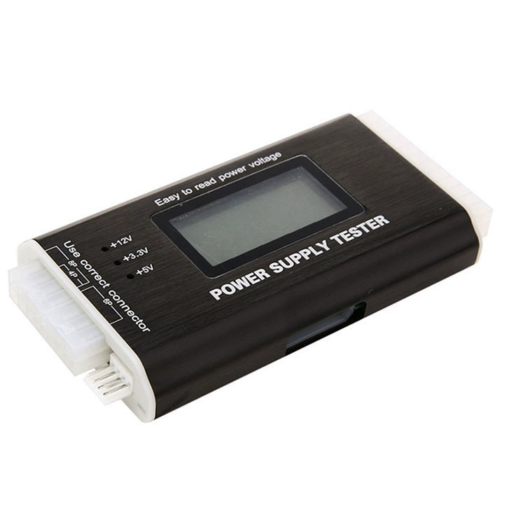 Инструмент для проверки и обслуживания мощности ATX из алюминиевого сплава ЖК-дисплей Компьютер Тестер тестера мощности