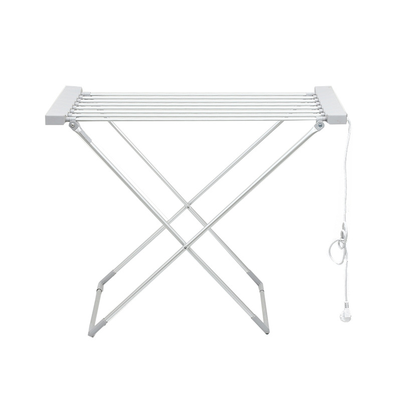 Electric heating aluminum alloy X-type floor electric drying rack folding heating electric constant temperature without wing