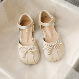 Girls' Toe Sandals 2025 Summer New Soft Sole Children's Hole Shoes Princess Shoes Girl's Fashion Korean Style Single Shoes