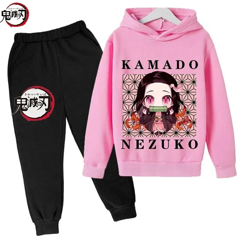 Demon Slayer Anime Tanjiro and Nezuko Children's Sweatshirt Sweatshirts Children's Korean Kpop Streetwear