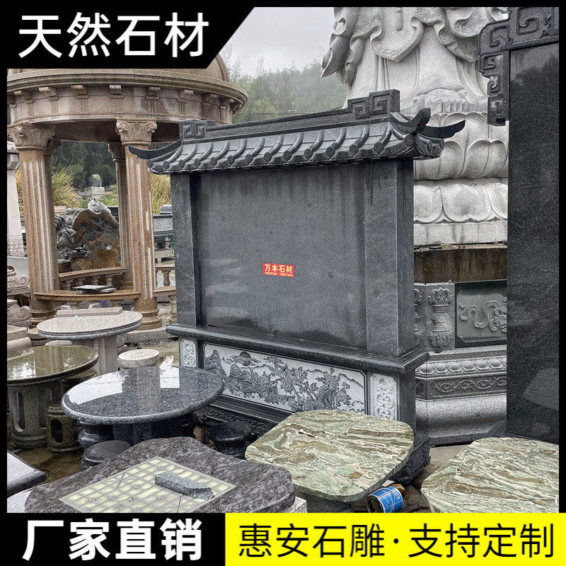 石雕龙龟驮碑汉白玉王八驮石碑寺院户外简介刻字花岗岩仿古功德碑