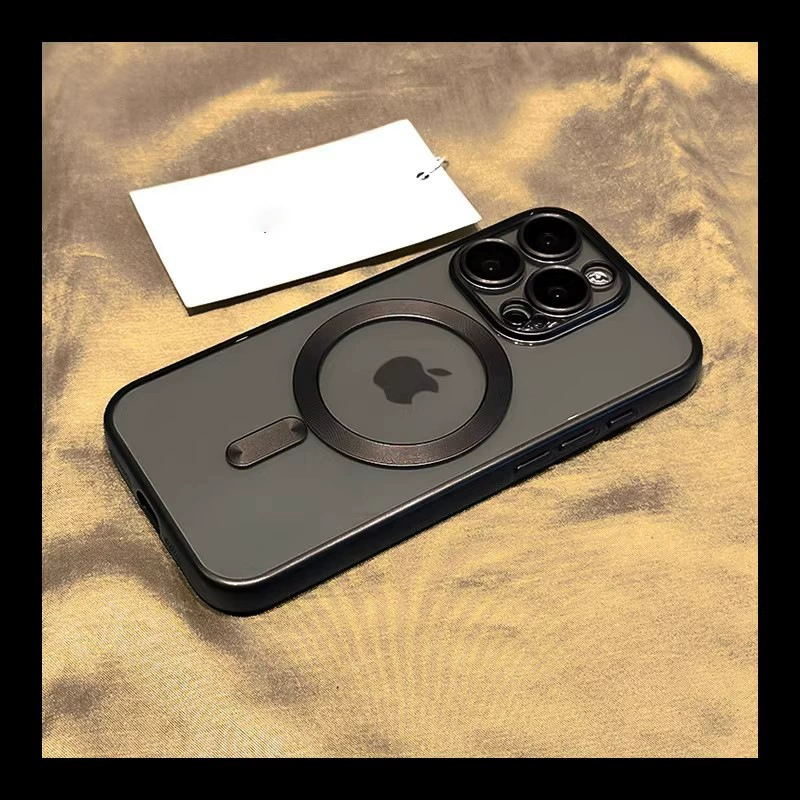 Защитный чехол для телефона (Apple) для серий iPhone 11–16, матовое покрытие, магнитное кольцо, камера-нгид