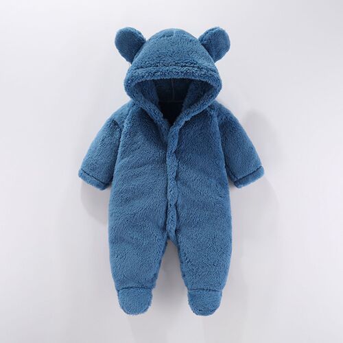 Baby Bodysuit for Autumn/Winter, Newborn Warm Crawling Suit, Baby Fleece Outerwear Overalls, Children's Sleepwear
