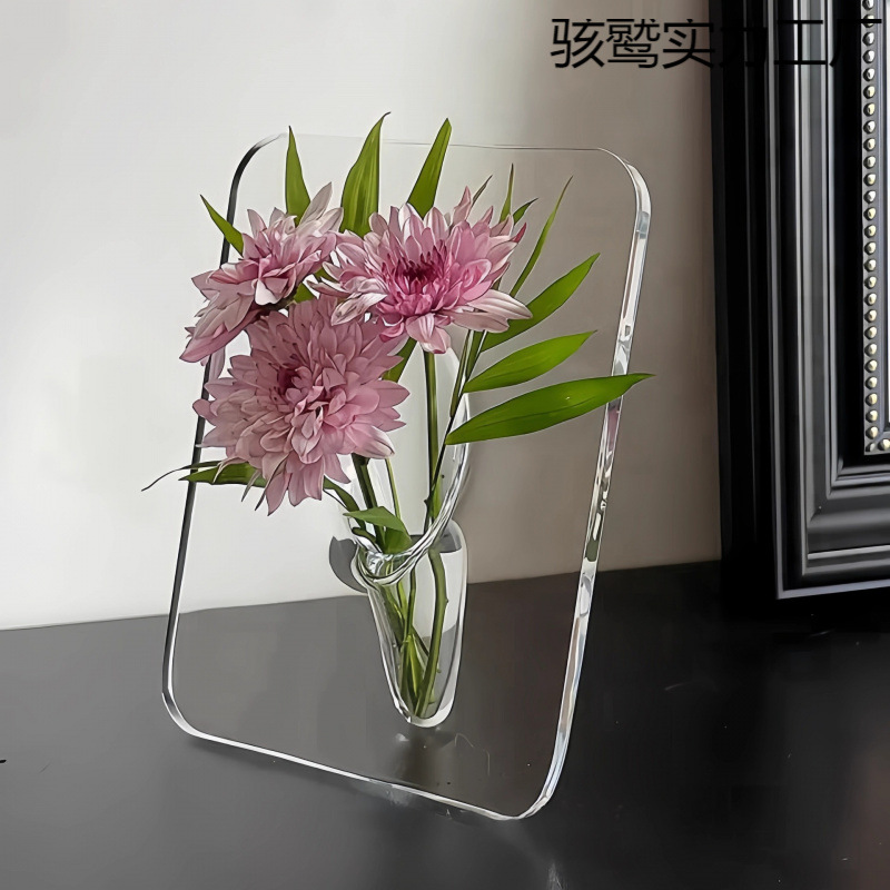 Photo frame vase acrylic transparent hydroponic flower arrangement…