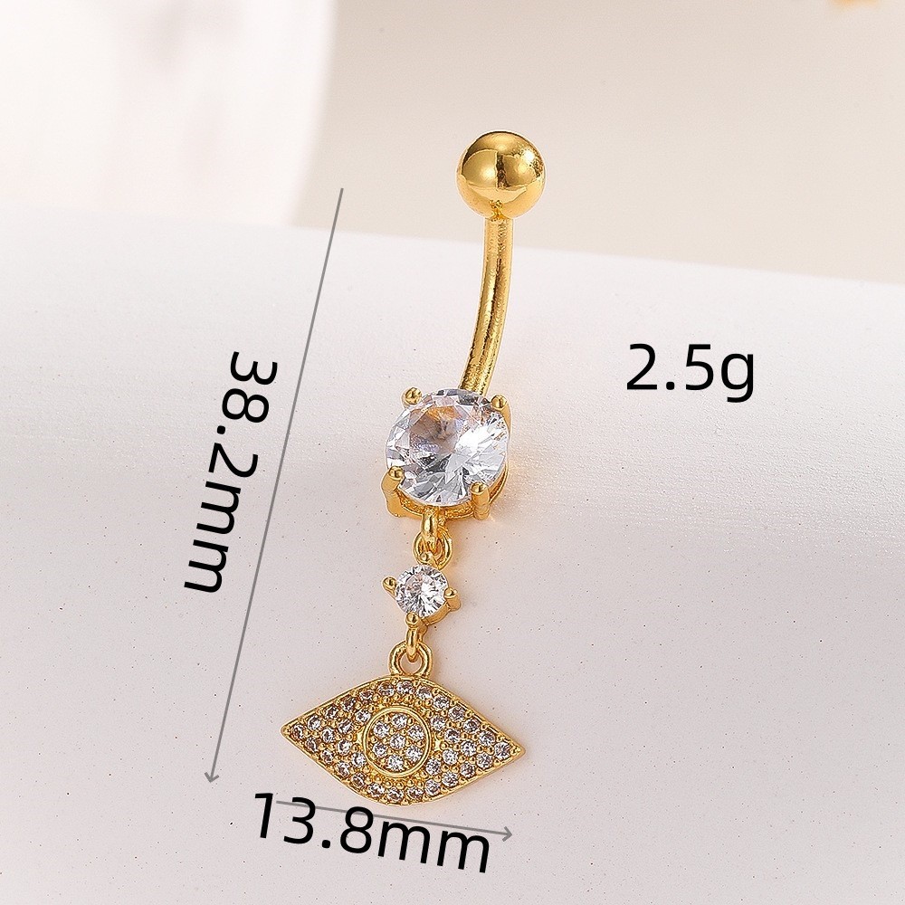 New Bow Zircon Navel Ring Belly Button Piercing Jewelry Online Wholesale Gold Copper detail image 13