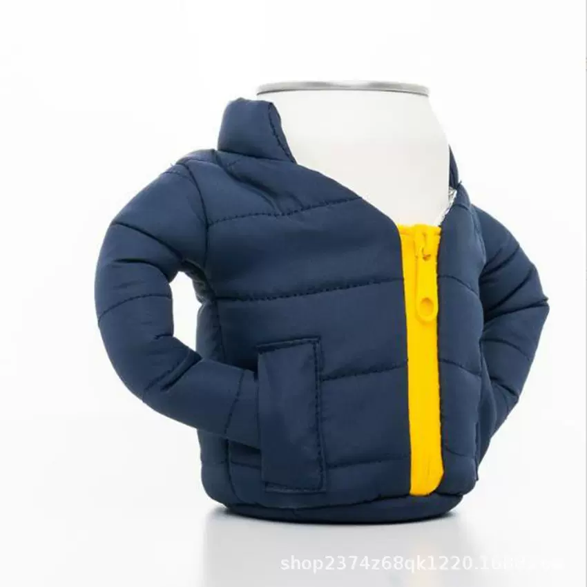 亚马逊热卖新品现货杯套衣服棉质加厚夹克杯套易拉罐库存啤酒套