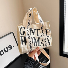 時尚帆布手提小方包女新款泰國網紅GW字母單肩包休閒斜挎跨境批發