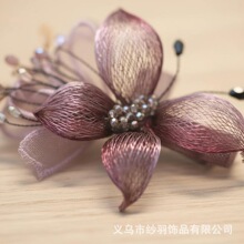 跨境复古发夹女金属铜丝手工编织蝴蝶横夹鲨鱼夹发夹子轻奢风头饰