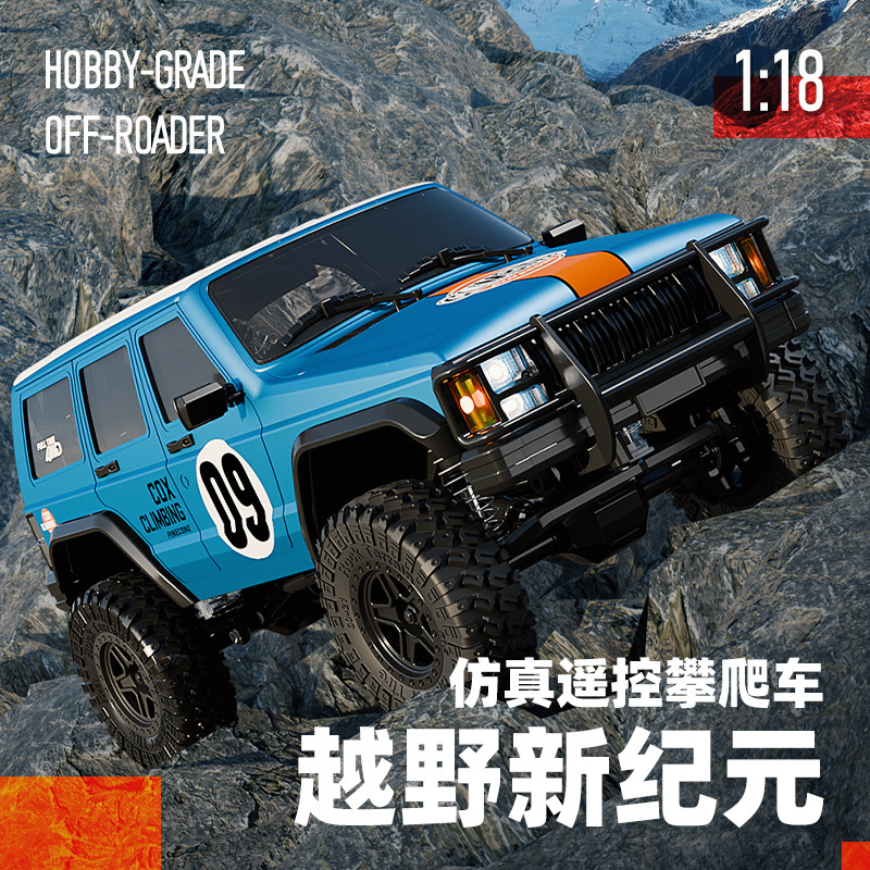 新しいオフロード車 1:18 チェロキー シミュレーション クライミングカー リンク ライト RC フルスケール高速リモート コントロール カー|undefined