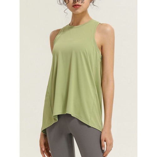 New Style Sleeveless Exercise Tank Top Summer Running Fitness Upper Body Loose Sweatshirt Straps Beautiful Back Training Yoga Clothes Factory