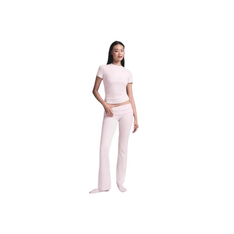 Skims Kardashian New Color Fits Everybody Sweetheart Lover High-Elastic Slim-Fit Base Shirt Short-Sleeved T-Shirt Cotton Skims Kardashian New Color Fits Everybody Sweetheart Lover High-Elastic Slim-Fit Base Shirt Short-Sleeved T-Shirt Cotton