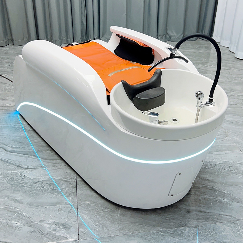 Máquina de lavado de cabello de masaje eléctrico inteligente automática especial para salón de peluquería, peluquería multifuncional, cama de lavado tailandesa, peluquería image 5