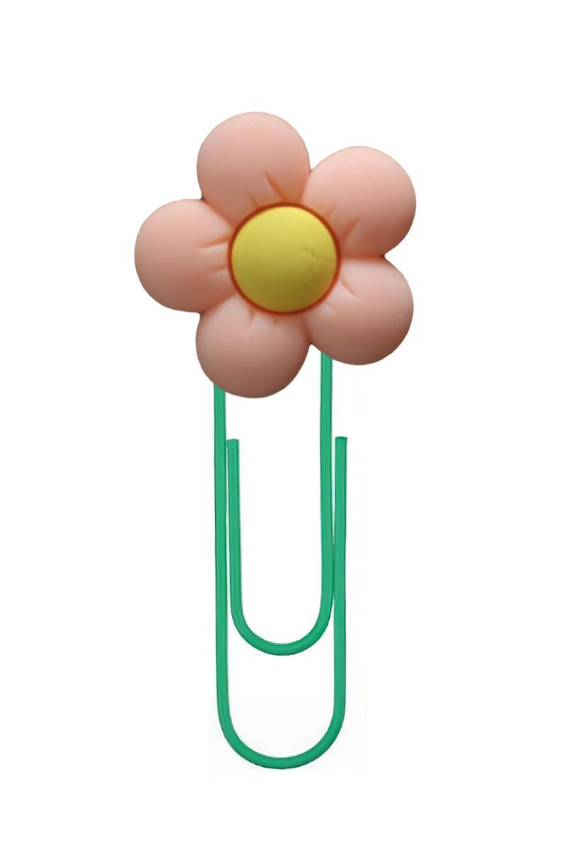 Flor clip de papel PVC marcador clip de papel de dibujos animados nuevo papelería de oficina
