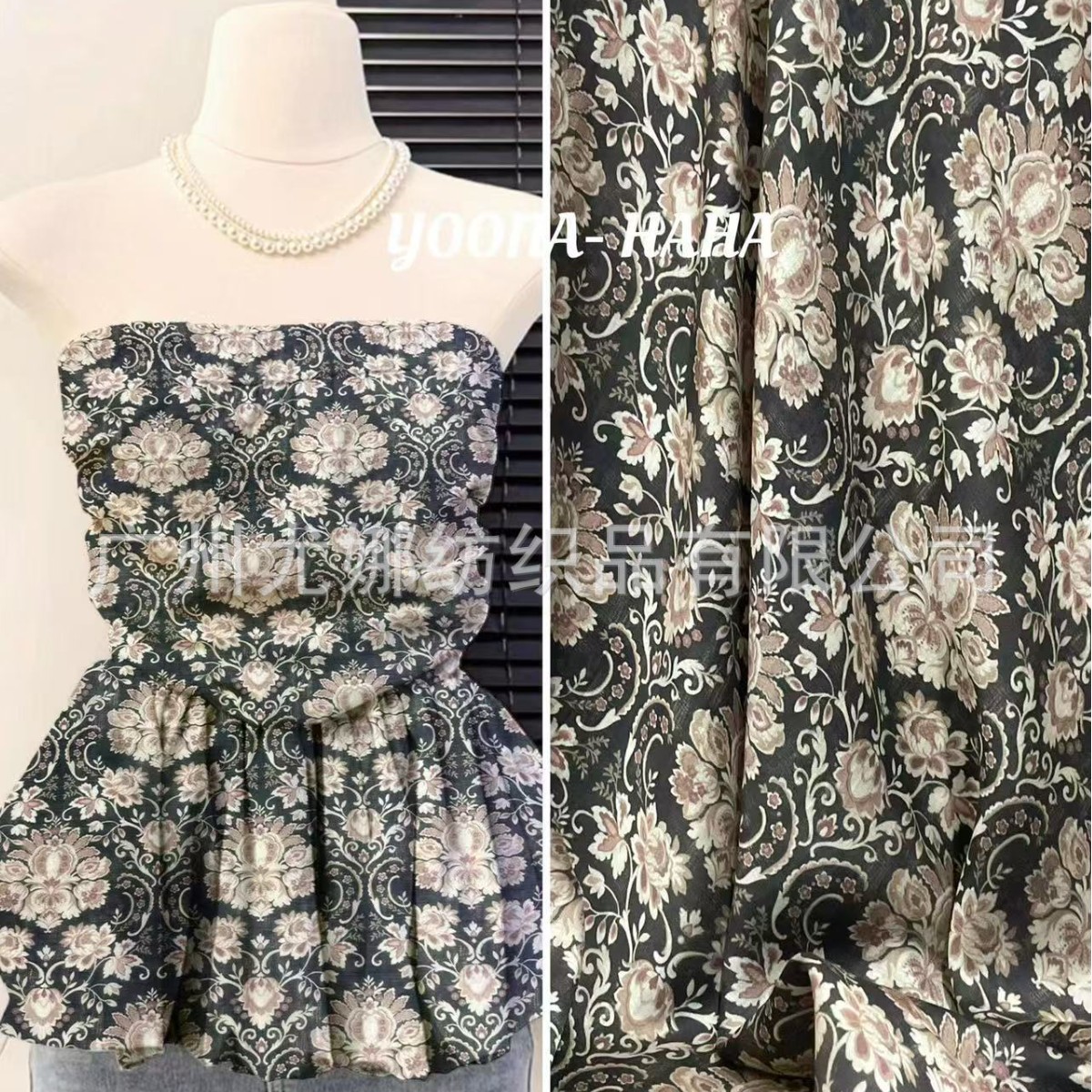 H70058天丝缎复古印花春夏爆款面料波西米亚度假植物纤维吸湿透气