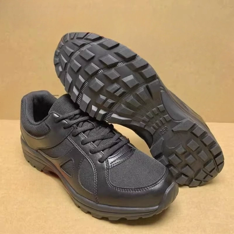 Новая тренировочная обувь 016 Мужская военная тренировочная обувь для беговой дорожки Черная весна, осень, лето, защита труда резиновая обувь пожарная обувь на открытом воздухе