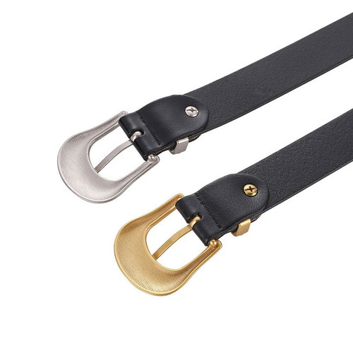 New Retro Women's Belt Western Leisure Pin Buckle Jeans With Women's Versatile Decorative Genuine Leather Belt Wholesale