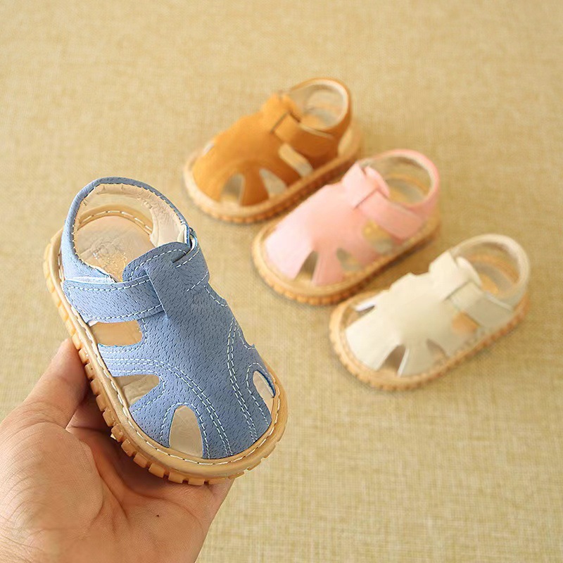 0-2 Years Old Baby Toddler Shoes Soft Sole Boys and Girls Screaming Shoes 2024 Summer Breathable Baby Sandals Comfortable Wholesale