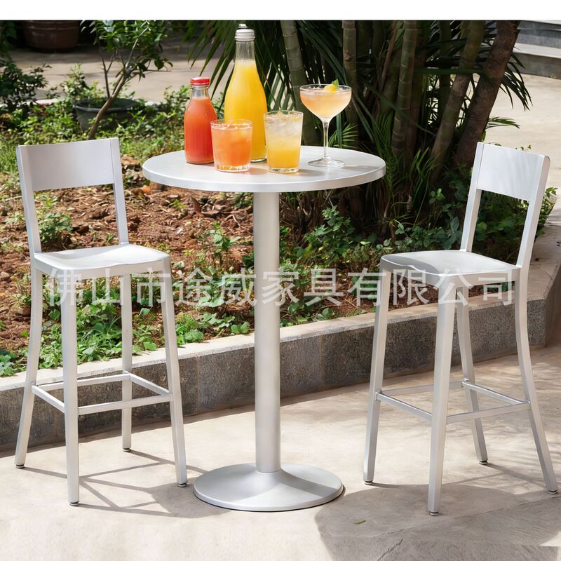 Outdoor Metal Tables and Chairs, Courtyard Anti-Corrosion and Anti-Rust Bar Chairs, Cafe Terrace Balcony American Navy Chairs, Bar Stools Wholesale Outdoor Metal Tables and Chairs, Courtyard Anti-Corrosion and Anti-Rust Bar Chairs, Cafe Terrace Balcony American Navy Chairs, Bar Stools Wholesale