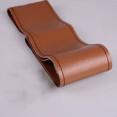Steering wheel cover Water-Soft Leather Laser Perforated Genuine - border-line-brown-38cm