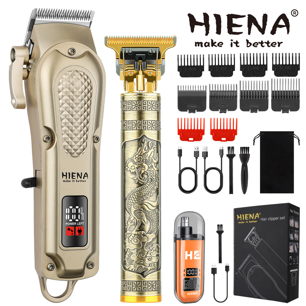 Corte de pelo universal transfronterizo HIENA afeitar eléctrico cabeza de aceite de tallado empujador eléctrico corte de pelo empujador especial para salón de pelo digital