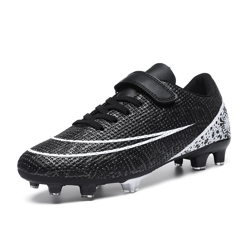 Fábrica baja velcro estudiantes entrenamiento diario zapatillas de fútbol transfronterizas Amazon largo clavos cortos zapatos de fútbol juveniles