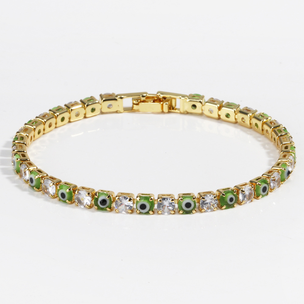 10g Weight Bracelets Classification Copper Chain Material 1 Piece Quantity Holiday, Tea Party Occasion Copper Material Devil's Eye Pattern All Seasons Season Women's Gender Retro, Classic Style Style Wholesale Jewelry Retro Classic Style Devil's Eye Copper Bracelets 5