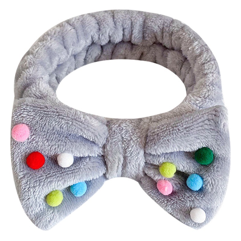 Transfronterizo moda colorida Bola de Pelo arco banda de pelo femenino lavado de cara diadema dulce pañuelo de otoño e invierno de felpa nuevos accesorios para el cabello