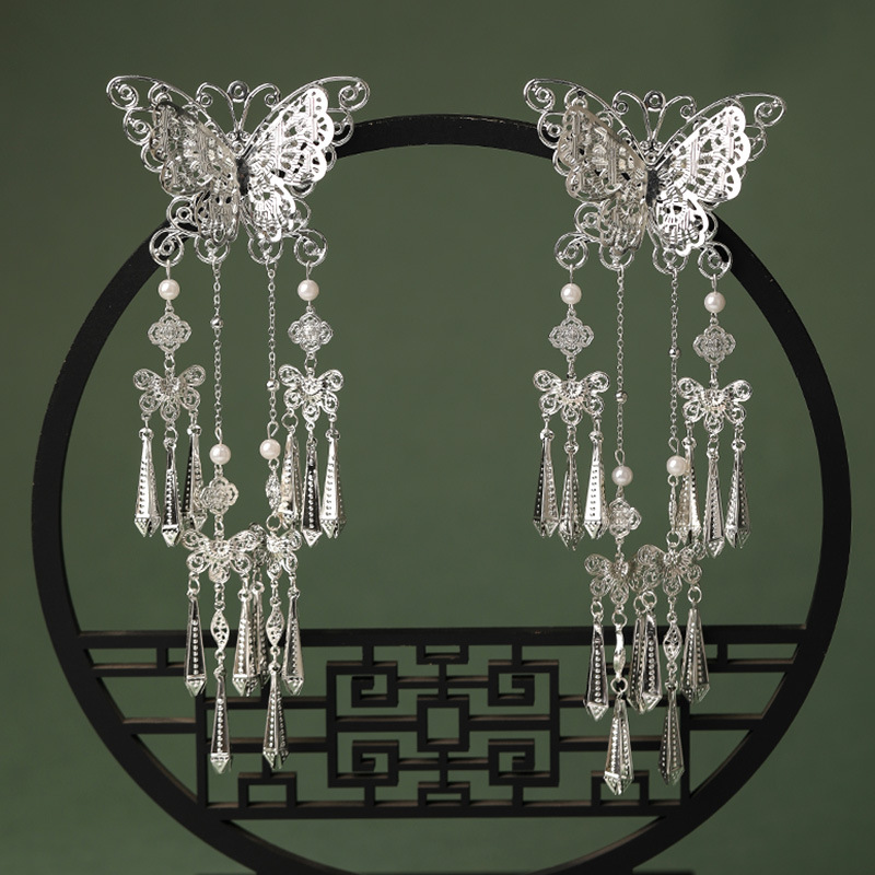 New Chinese Style War Robe Hairpin, Medieval Style Hairpin, Tassel, Retro Ethnic Style Bell Pendant Hairpin, Ancient Style