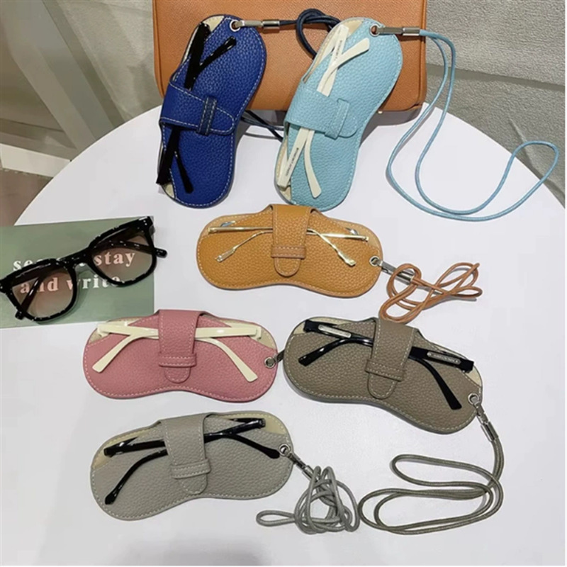 Cross-Border Hot-Selling Pebbled Leather Glasses Bag, Portable Neck-Hanging Sunglasses Case, Outdoor Outing Sunglasses Bag Cross-Border Hot-Selling Pebbled Leather Glasses Bag, Portable Neck-Hanging Sunglasses Case, Outdoor Outing Sunglasses Bag