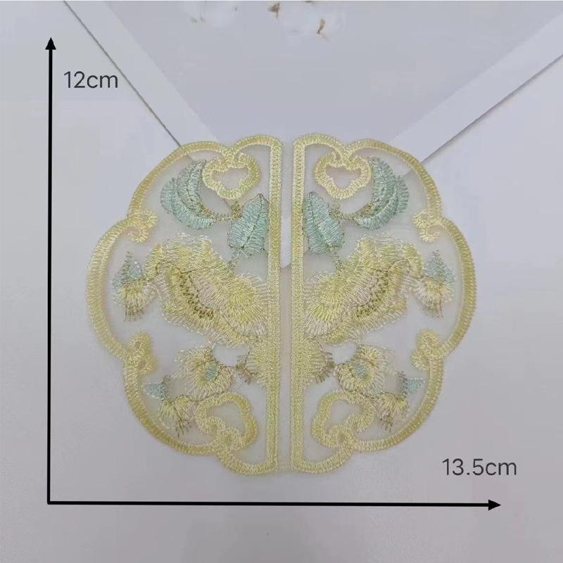 Día de la Madre nueva tela china bordado parche bordado bordillo hebilla hecha a mano DIY material paquete de estilo chino ramo decoración