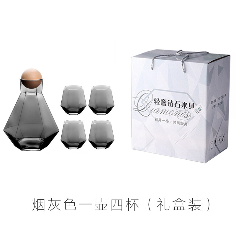 Internet celebridad vidrio enjuague bucal taza I agua hexagonal taza traje whisky copa de vino colorido taza hexagonal taza de la bebida taza