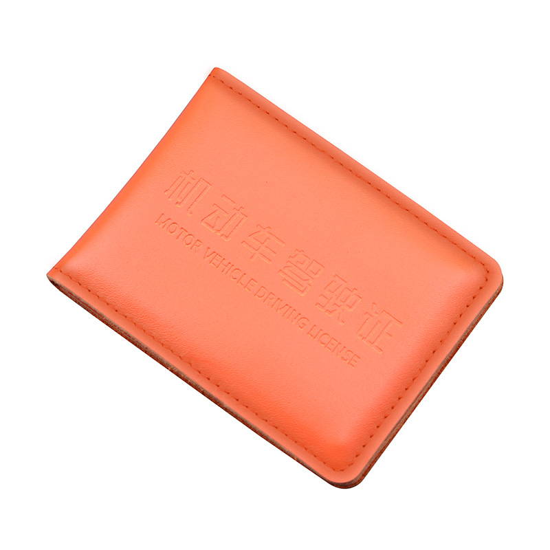 Carnet de conducir de cuero cubierta de tarjeta cubierta de tarjeta de piel de vaca cubierta de tarjeta de mujer carnet de conducir de automóvil cubierta de cuero carnet de conducir