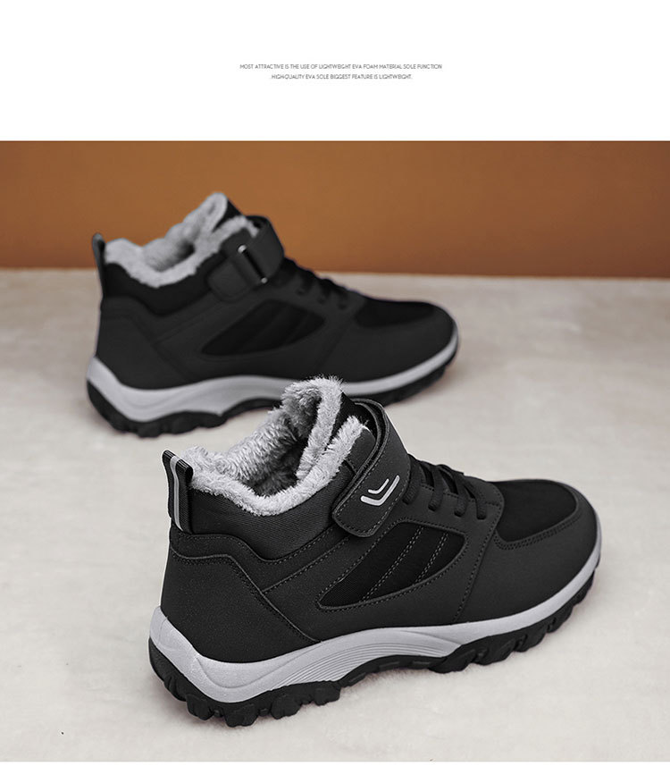 Herren Wintersport, Wander- und Tourismusschuhe, Herren mit Fleece-Isolierung, zwei Baumwoll-Papa, ältere Wanderschuhe_voghion.com