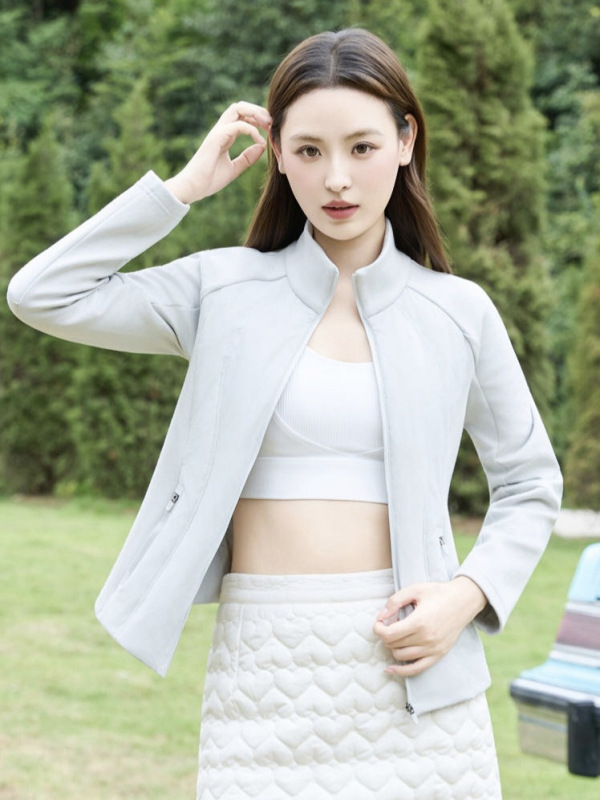 羽绒服小蛮腰修身立领瑜伽户外长袖轻薄羽绒服保暖羽绒内胆外套女|undefined