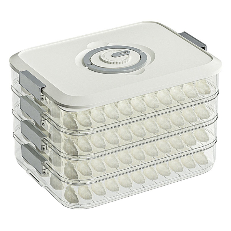 Dumpling caja hogar alimentos grado cocina refrigerador organización artefacto wonton caja fresco mantenimiento rápido congelado caja de almacenamiento especial