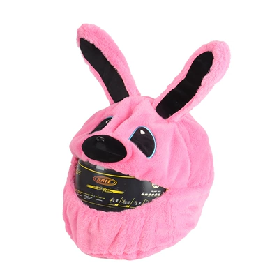 2024 cycling warm helmet cap fried street motorcycle plush helmet cover motorcycle helmet cartoon protective cover (Motosiklet dəbilqələri) - pink