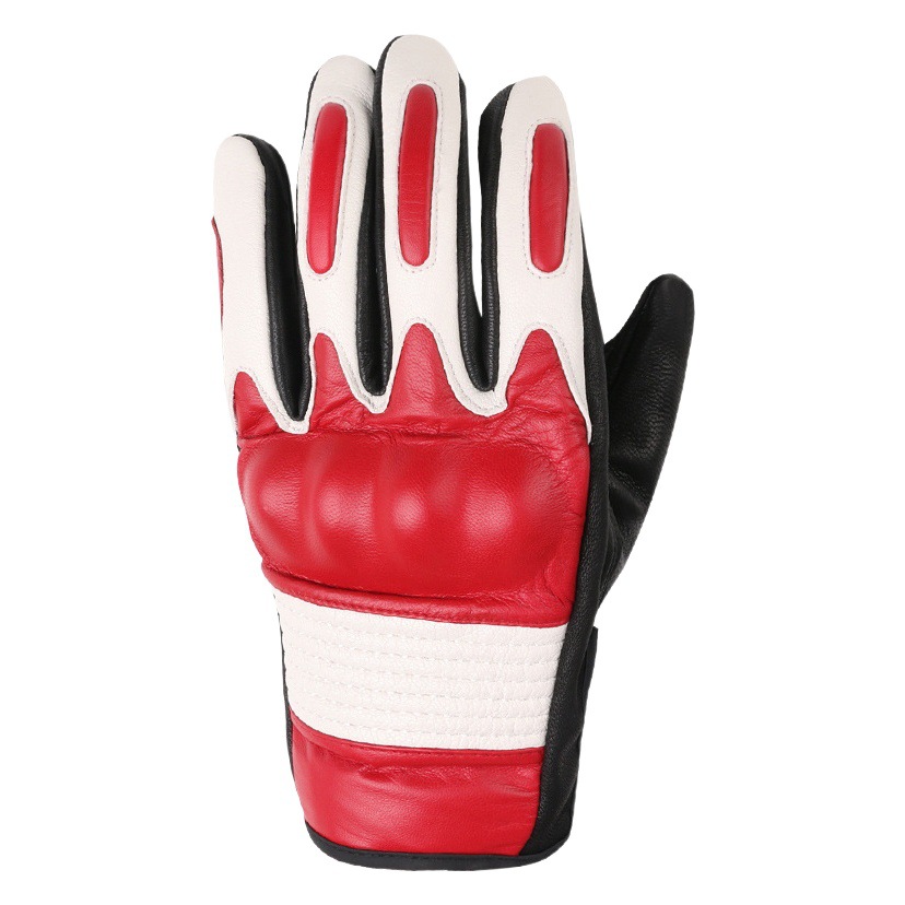 Guantes de cuero de motocicleta hombres y mujeres montando Harley piel de cabra motocicleta Caballero montando guantes de cuero de dedo completo transfronterizo