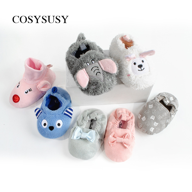 Infants Cartoon lovely prewalker  keep warm Autumn and winter new pattern Children's shoes non-slip soft sole 0-1 baby hyoma