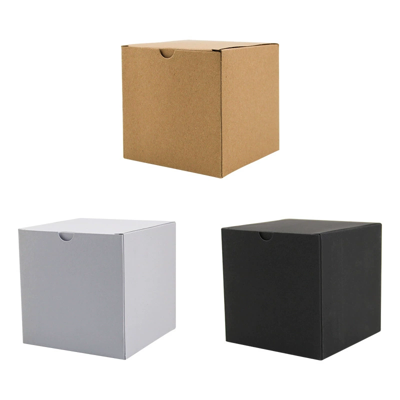 Квадратная коробка для сахара из крафт-бумаги 10*10*10 см для свадебных конфет, подарочная упаковка, экспортная упаковка для Amazon