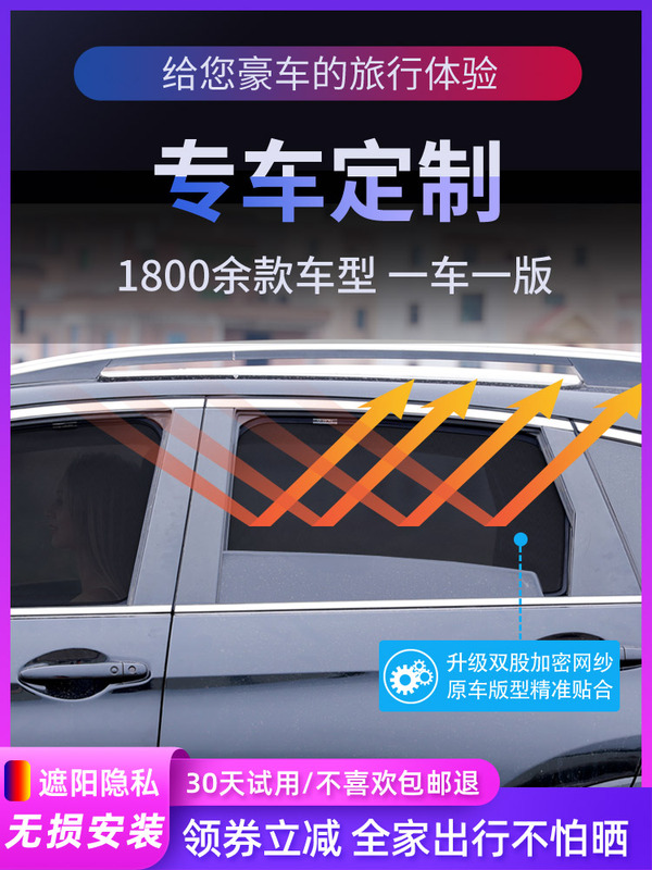 Car Sunshade, Window Sun Protection, Heat Insulation, Magnetic Suction, Car Interior Privacy Mesh, Front Panel, Side Curtain, Car-Mounted Car