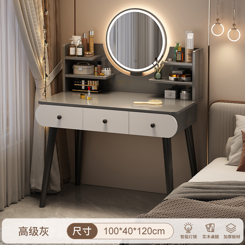Tocador moderno minimalista dormitorio mesa de maquillaje pequeña mesa de tocador integrado MESA DE ALQUILER tocador espejo de maquillaje