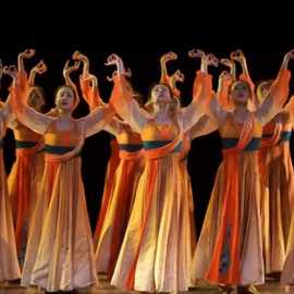 桃李杯群舞唐印古典舞演出服女中国风大气开场舞蹈服装大摆裙