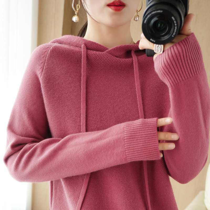 Hooded Sweater Women's Spring and Autumn 2025 New Hoodie Base Shirt Inner Knitted Shirt Casual plus size Hooded Sweater Women Hooded Sweater Women's Spring and Autumn 2025 New Hoodie Base Shirt Inner Knitted Shirt Casual plus size Hooded Sweater Women