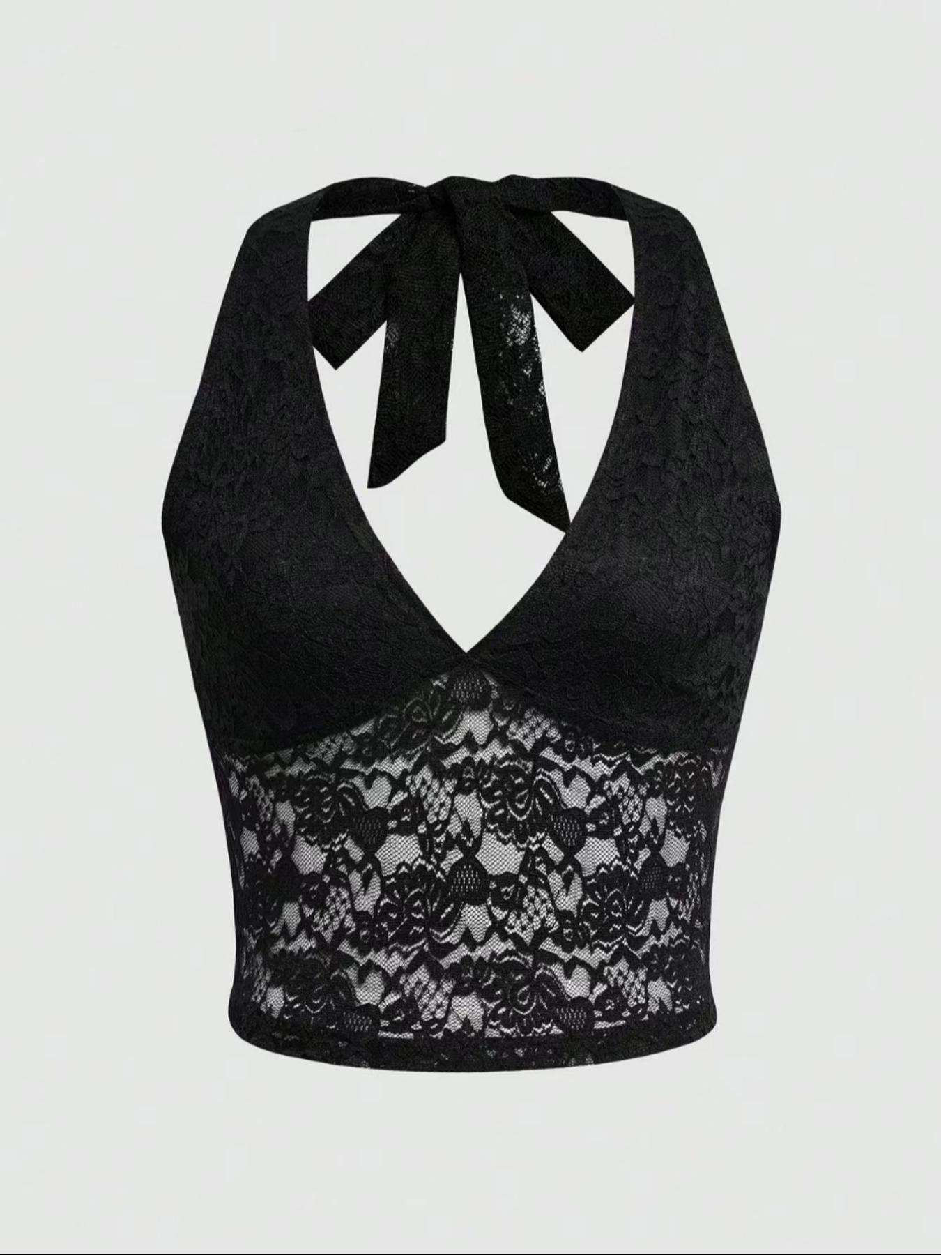 Women's Sexy Backless V-Neck Short Fit T-Shirt Trendy Top For Independent Websites Summer New Arrivals Polyester Regular Size_ecoleips.com