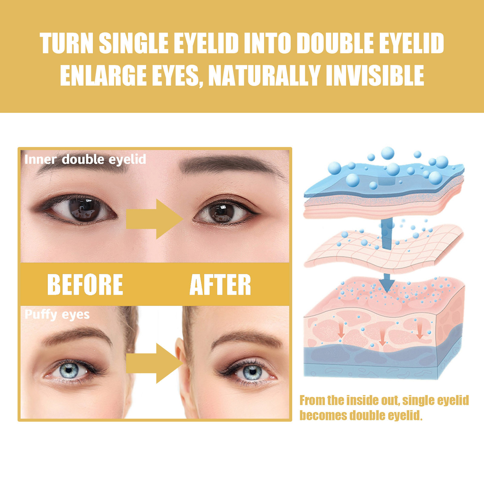 Jaysuing Setting Cream Non adhesive Double eyelid Natural Traceless Invisible Eye Beauty Patch_voghion.com